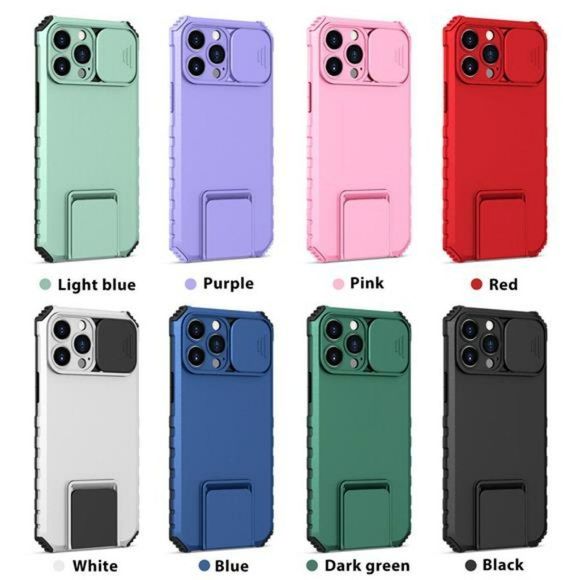Camera Lens Slide Protect Stand Case For iPhone 14 Pro Max 13 12 11 XS XR 7 8 SE - Picture 9 of 10